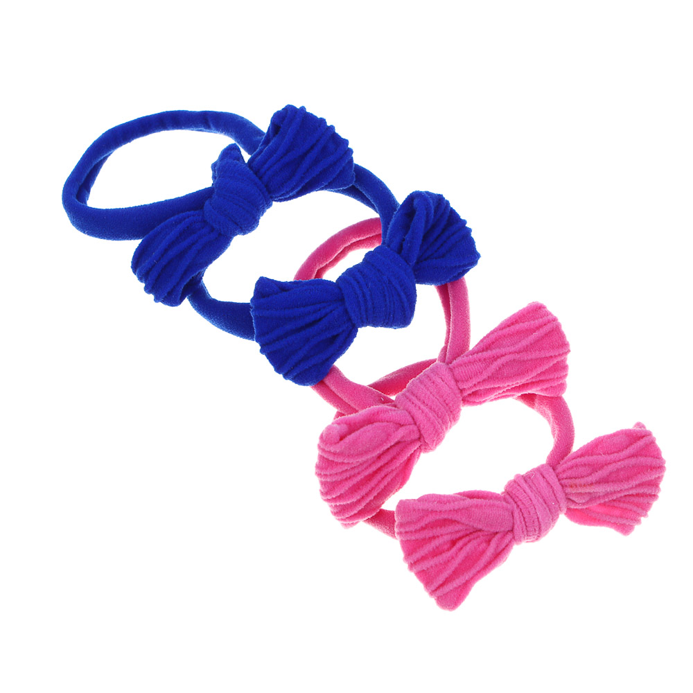 ЮНИLOOK Набор детских резинок для волос 4 шт, 4 см, полиэстер, 3 сочетания цветов - #2