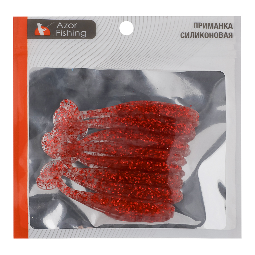 Приманка мягкая "Виброхвост оффсет 2.8" тм AZOR FISHING,силикон Премиум,70 мм,8 шт. в уп,микс цветов - #14