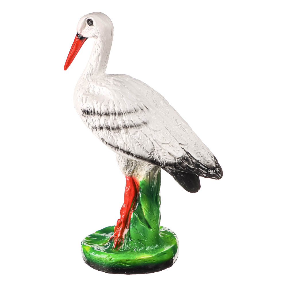 Фигура садовая Аист малый 39x30см, гипс - #5
