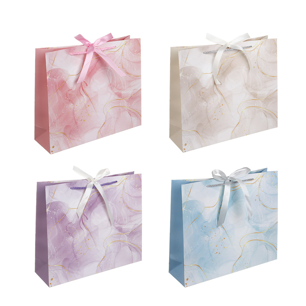 Пакет тм Fntastic подарочный, с лентой, 30x25,5x9см, бумага, 4 дизайна - #1