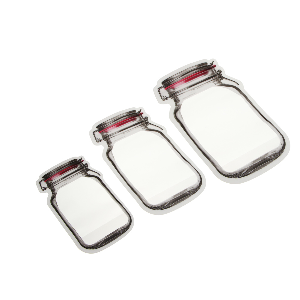 Пакеты для хранения круп в виде банки, тм VETTA, 3 размера в одном комплекте - #3