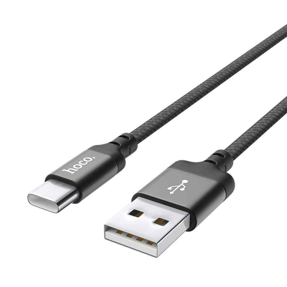 Кабель для зарядки USB(A)-Type C hoco. модель X14, 1м, 3А, черный - #4