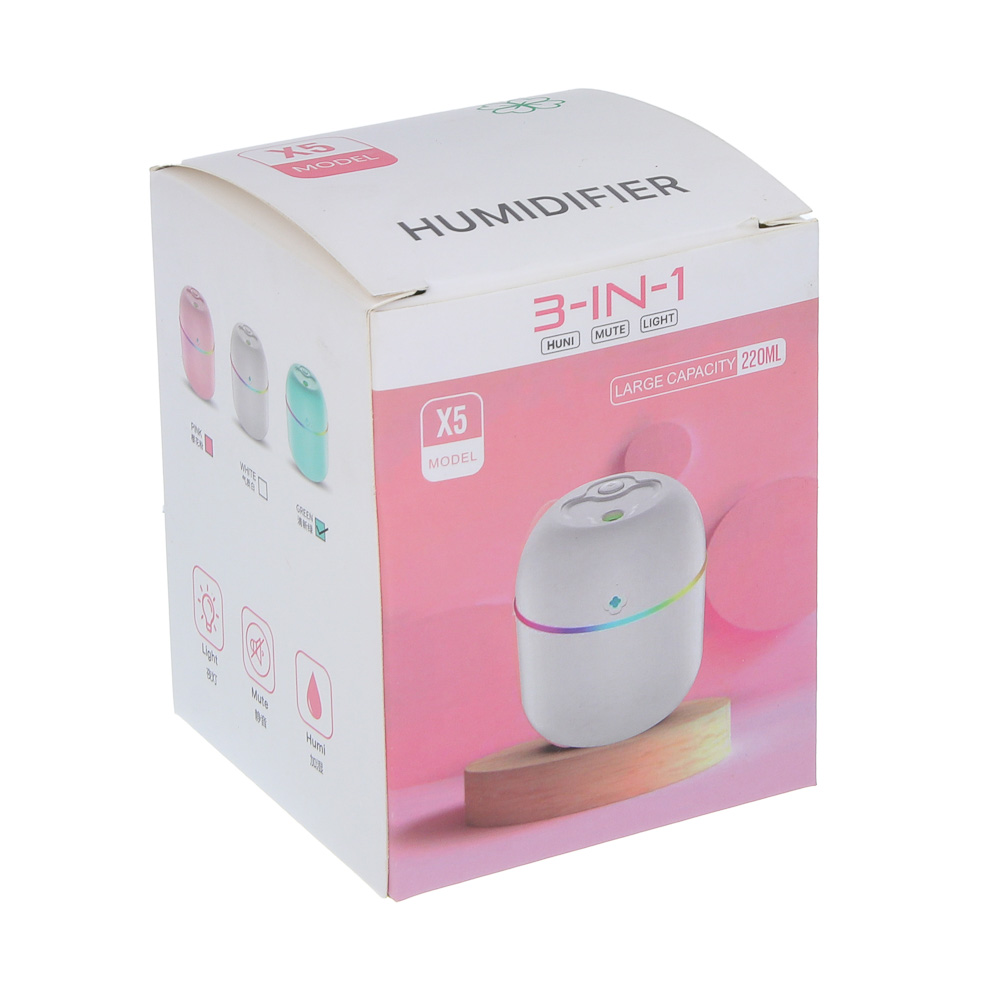 LEBEN Увлажнитель воздуха, 220 Мл, 10x8x8см, питание 5В/0.4А от USB, 2Вт - #11