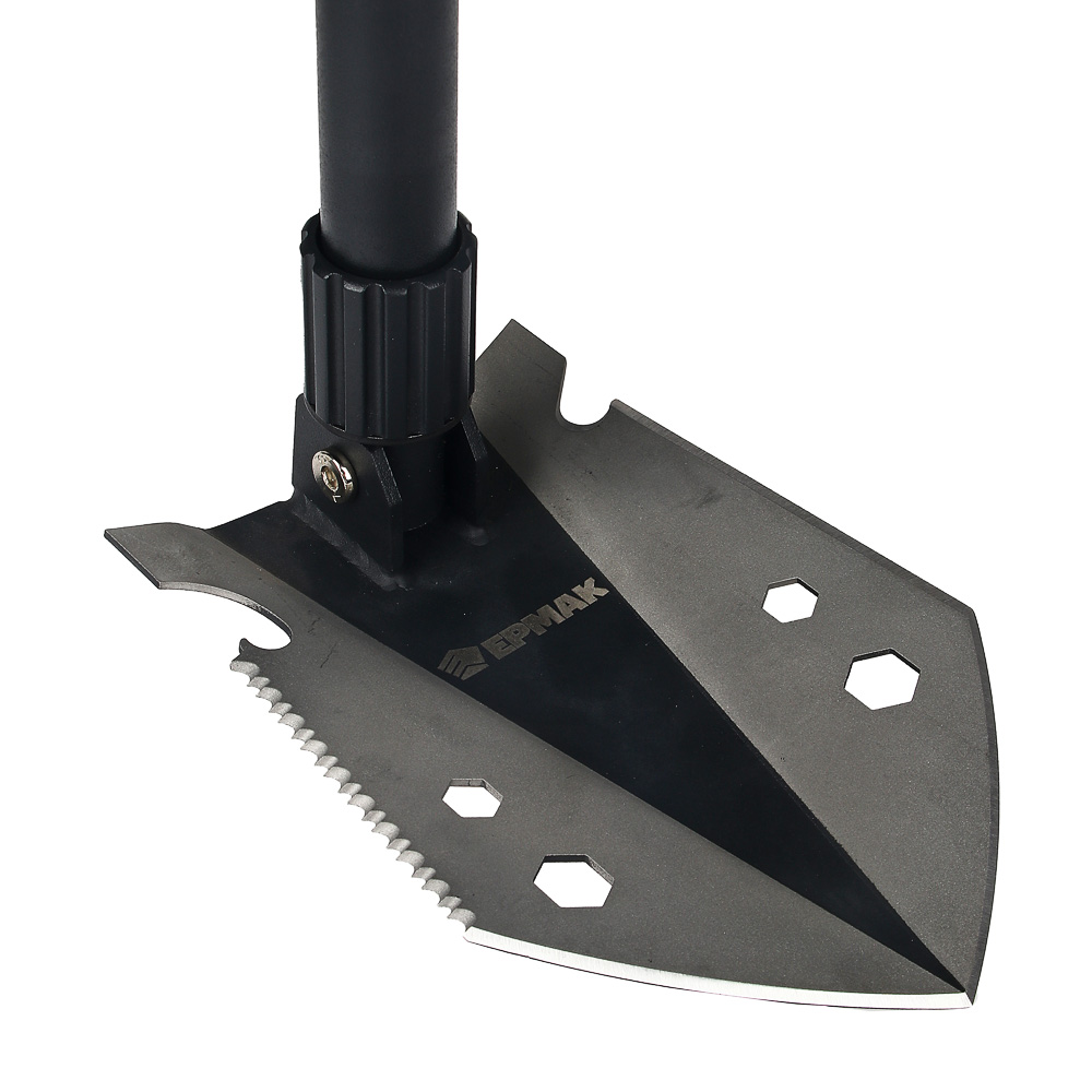 ЕРМАК Лопата складная для выживания, в чехле, (нож/пила + свисток), нерж. сталь, ПВХ - #8