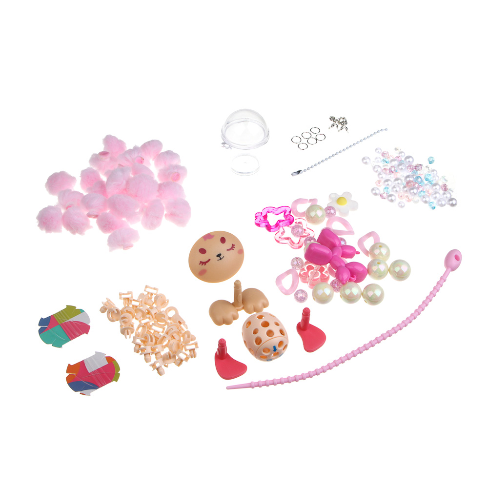 ХОББИХИТ Набор для творчества Брелок "Пушистики", PVC, ABS, 3 дизайна - #5