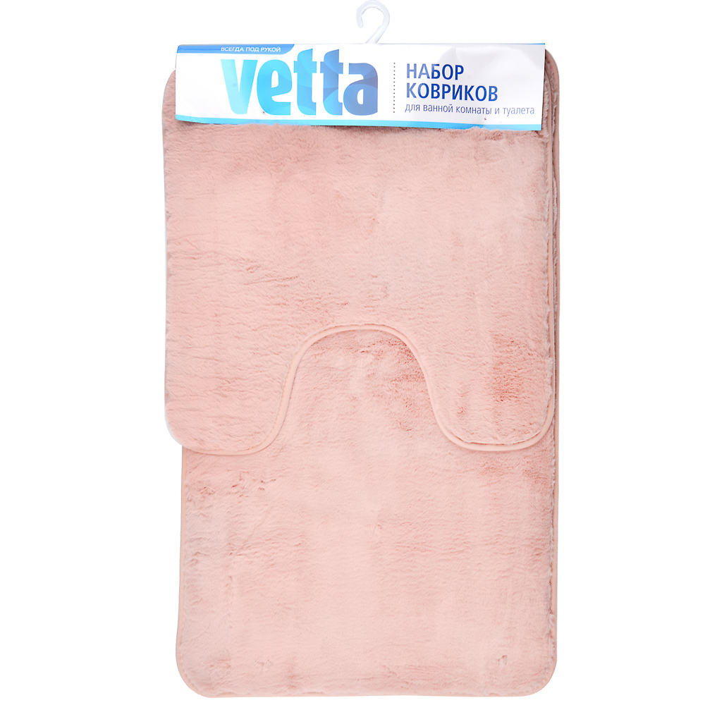 Набор меховых ковриков для ванной комнаты и туалета Vetta, 2 шт - #3
