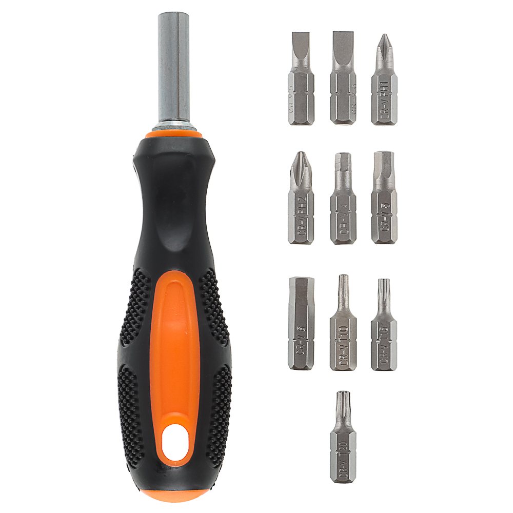 РОКОТ Отвертка насадка под биты + 10 бит - #2