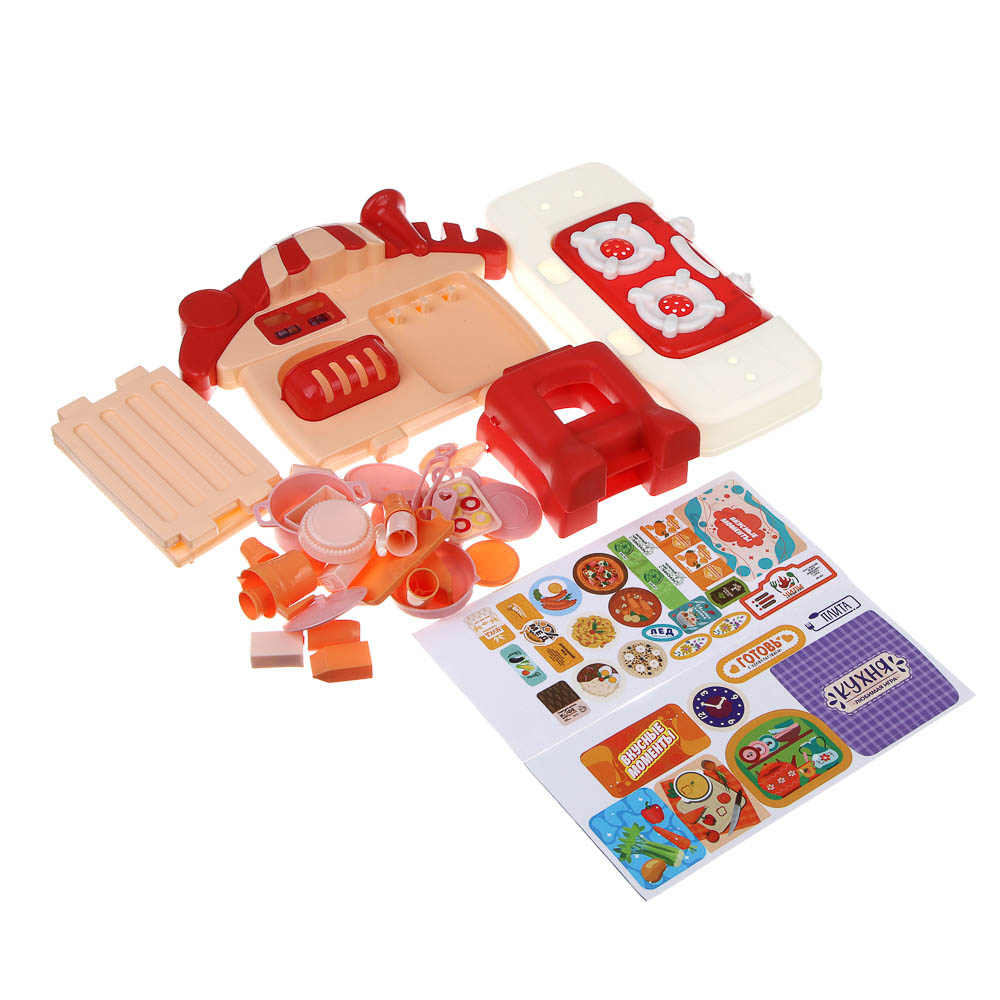 ИГРОЛЕНД Игровой набор Кухня сборная в виде домика, PP, картон, 33х6х26 см, 2 цвета - #5