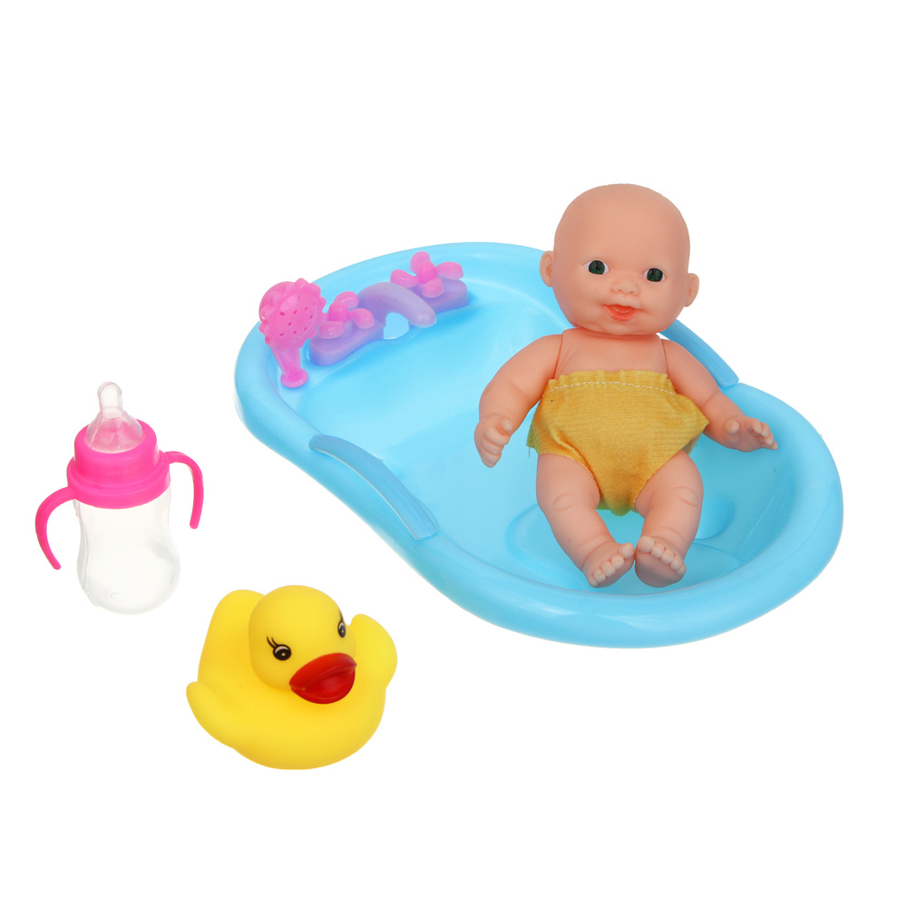 Пупс 12 см в ванночке с аксессуарами, PVC, PP, тм ИГРОЛЕНД - #4
