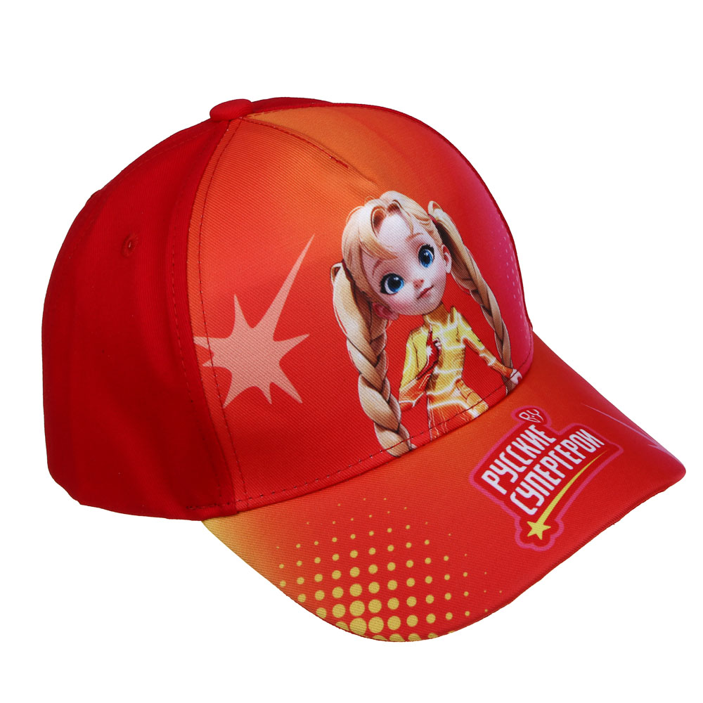 BY Русские Супергерои Кепка детская р.54, 50% хлопок, 50% полиэстер, цвет красный, дизайн Заря - #1