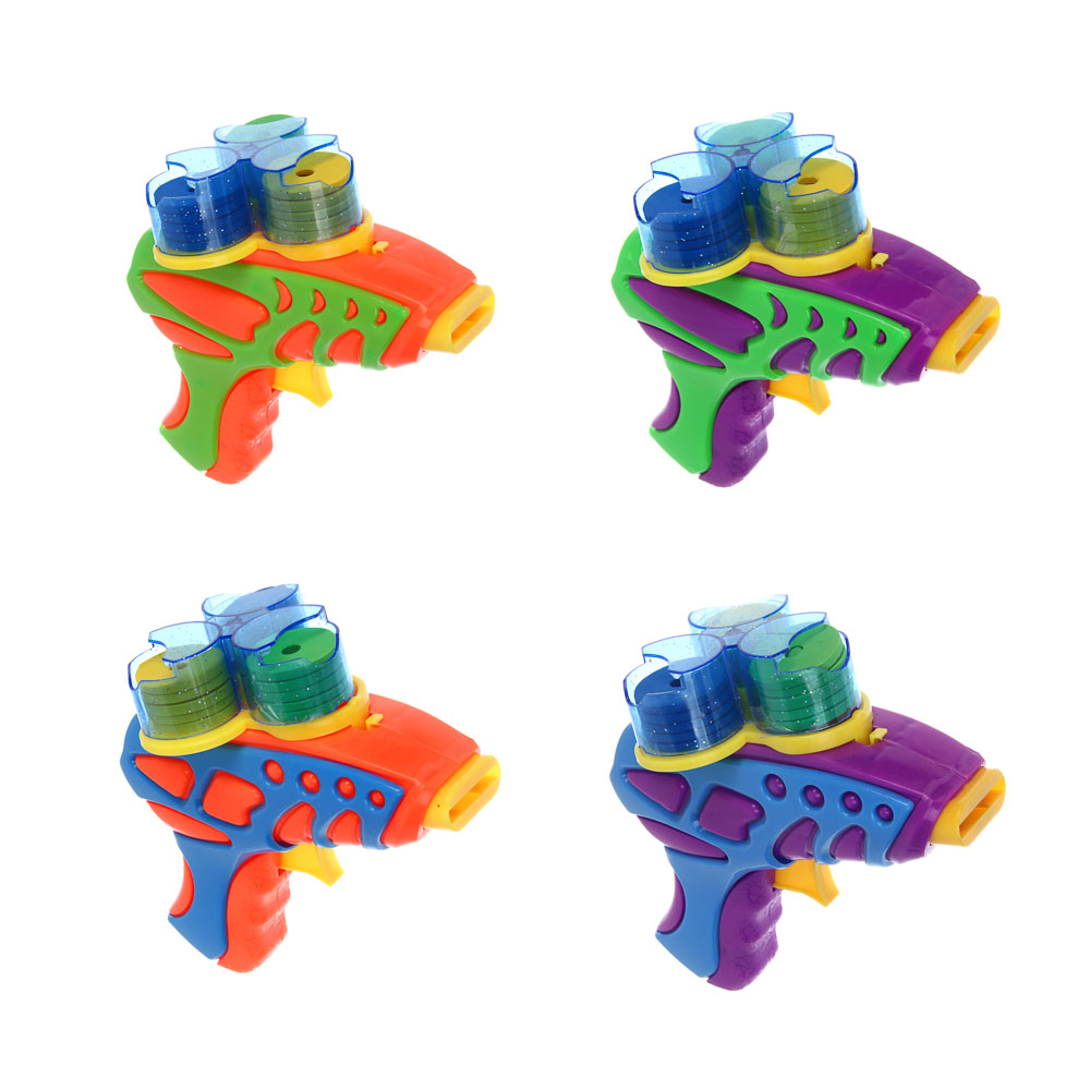 ИГРОЛЕНД Пистолет стреляющий дисками, PP, ABS, 4 дизайна, 16х3,5х21,5 см - #2