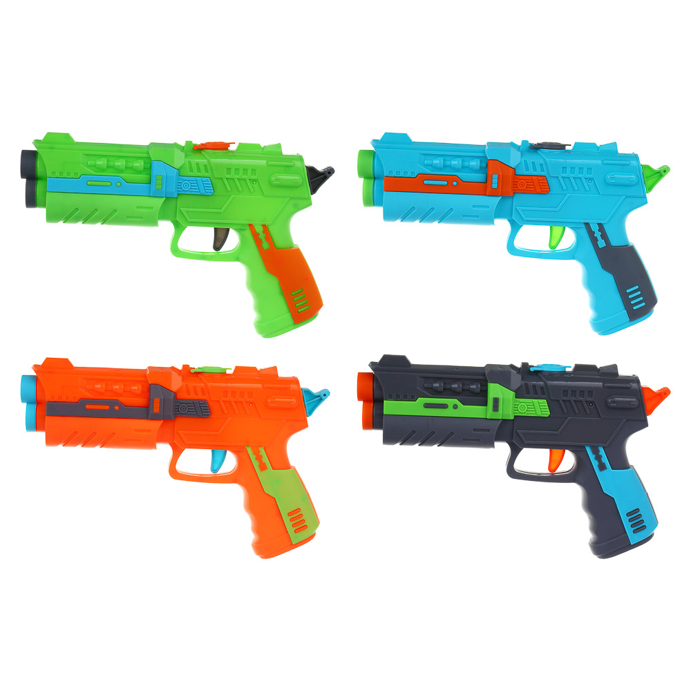 ИГРОЛЕНД Пистолет "Меткий стрелок" с патронами, ABS, 21,5х3,8х15,2 см, 4 диз - #2