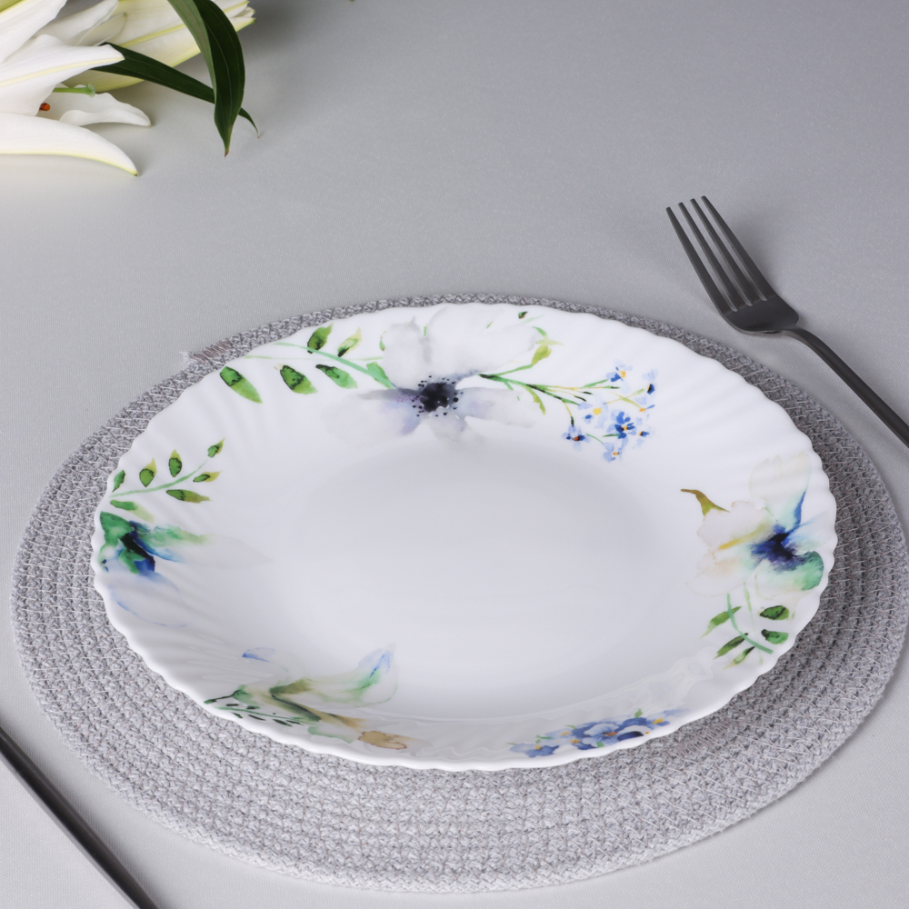 MILLIMI Шабер Тарелка подстановочная, опаловое стекло, 24см - #4