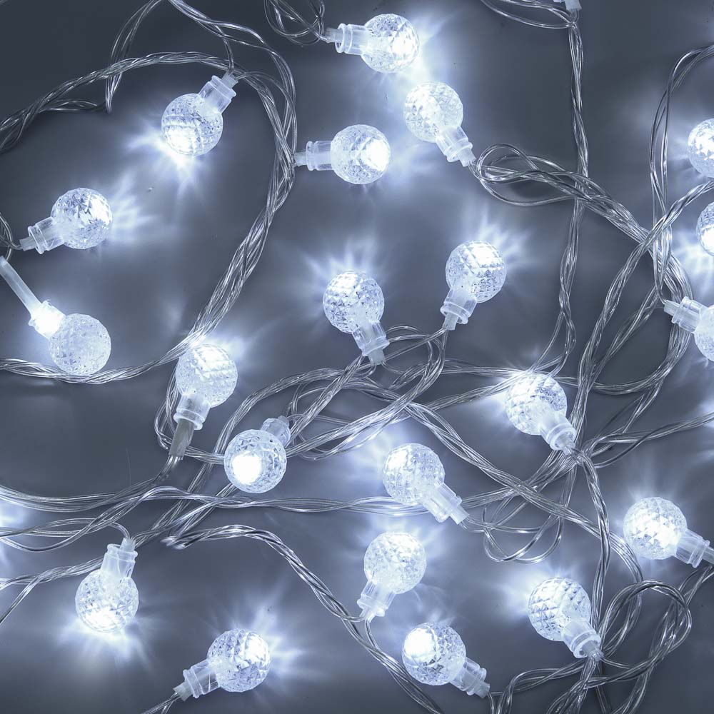 СНОУ БУМ Гирлянда эл. вьюн 5м, 28LED, белый, постоянное свечение, ПВХ прозрачный, 220В - #1