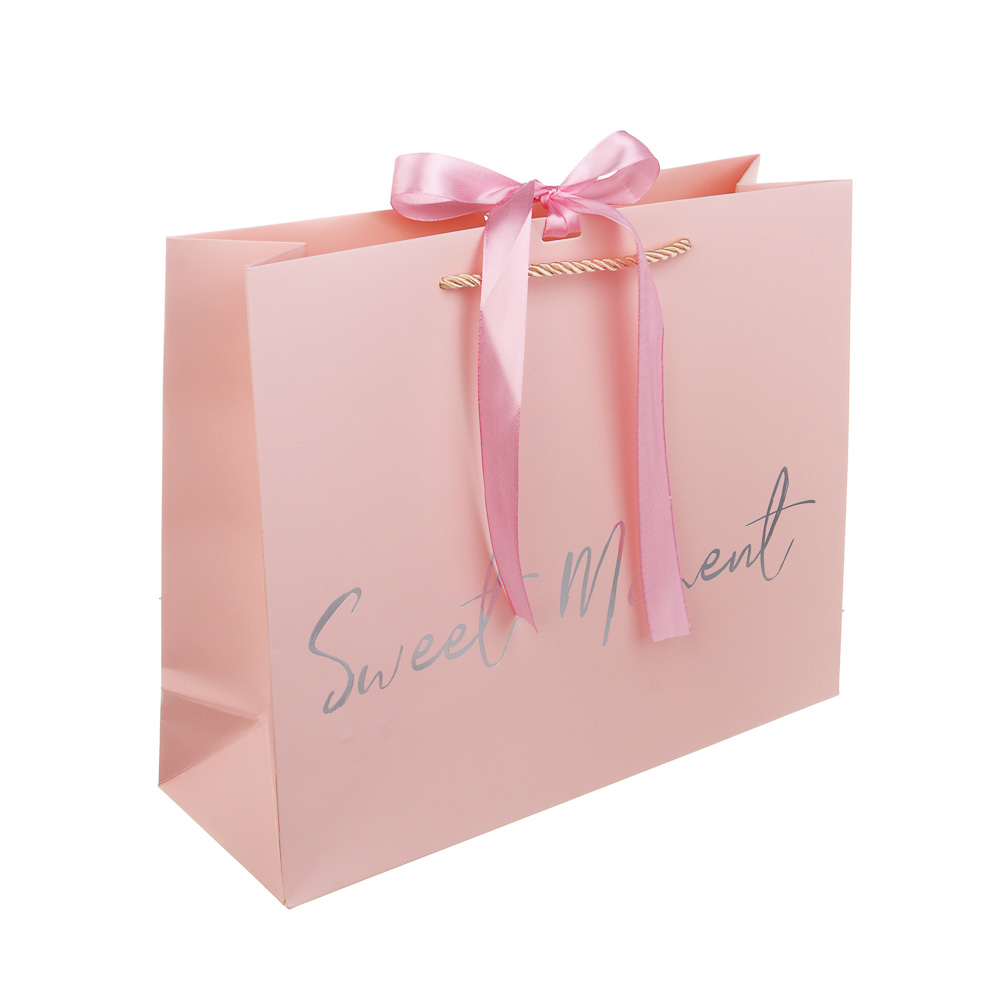 Пакет подарочный вскч бум., 210 гр, с лентой, L 32x26x11 см, 4 цвета - #2