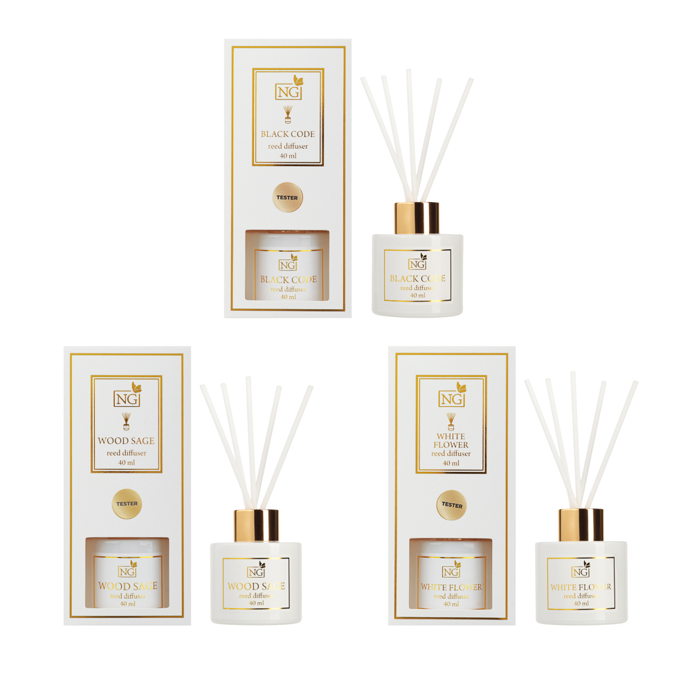 NEW GALAXY Диффузор LuxWhite, 40 мл, (Wood sage, White flower, Black code) - #1