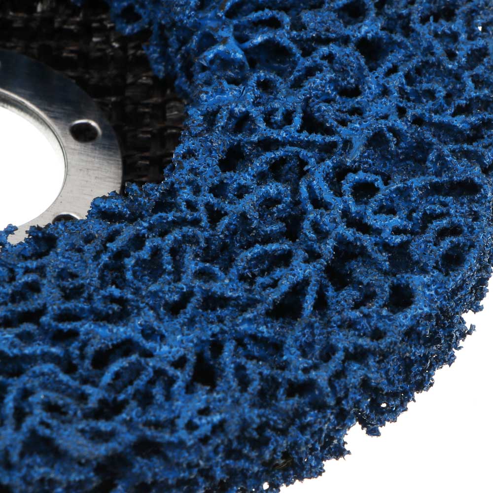 ЕРМАК Диск коралловый зачистной 125мм для УШМ, п.кв. 22 мм, толщина 14мм, синий, средняя жестк. - #6