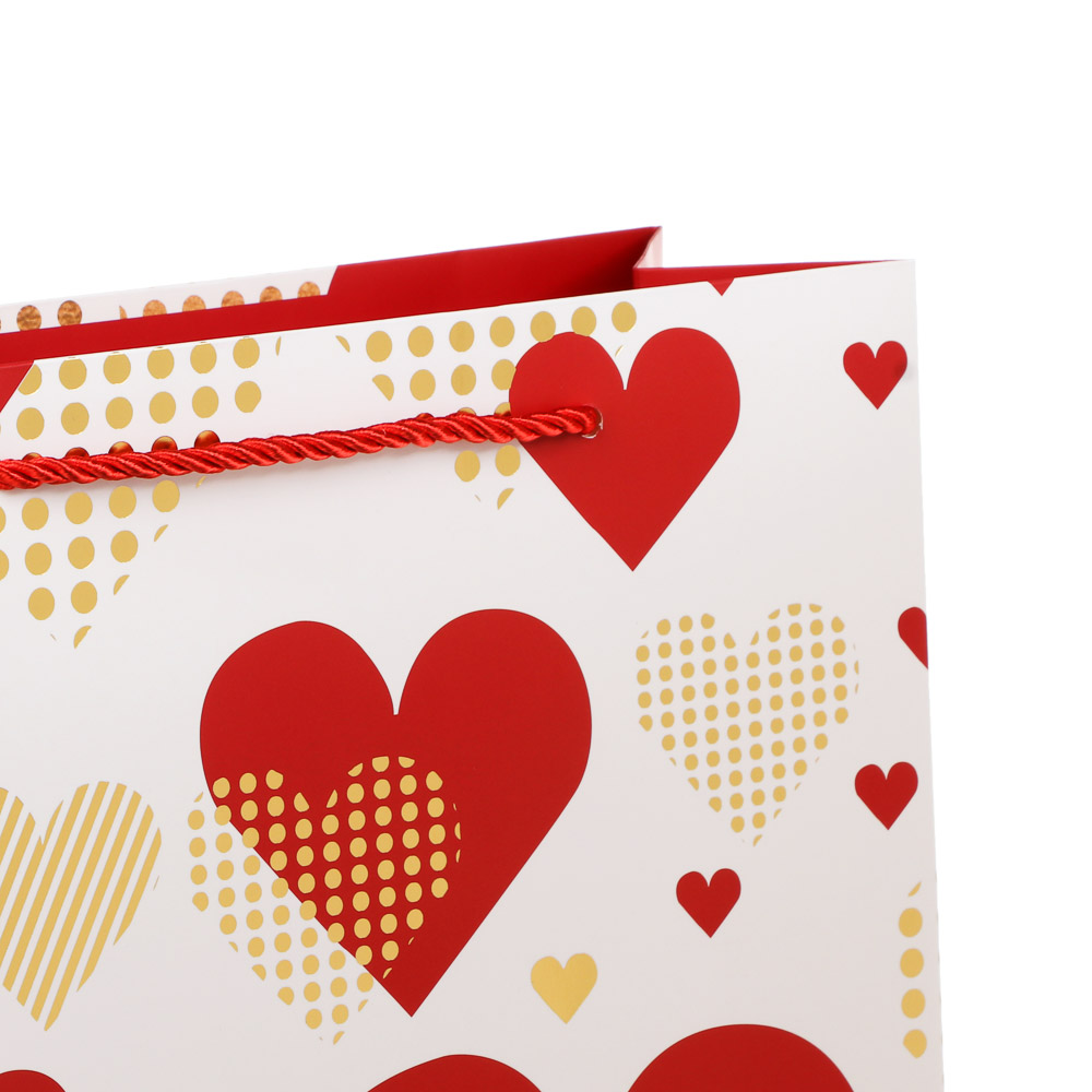 Пакет подарочный бумажный тм LADECOR, L 26x32x10 см, "Сердце" арт 2, 4 дизайна - #3