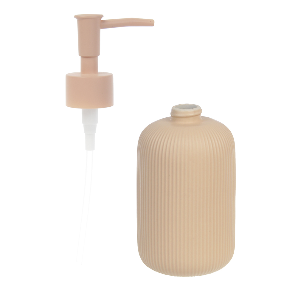 Диспенсер для жидкого мыла тм VETTA Монтана, 300мл, доломит, бежевый, 7,5х7,5х17,5см - #3