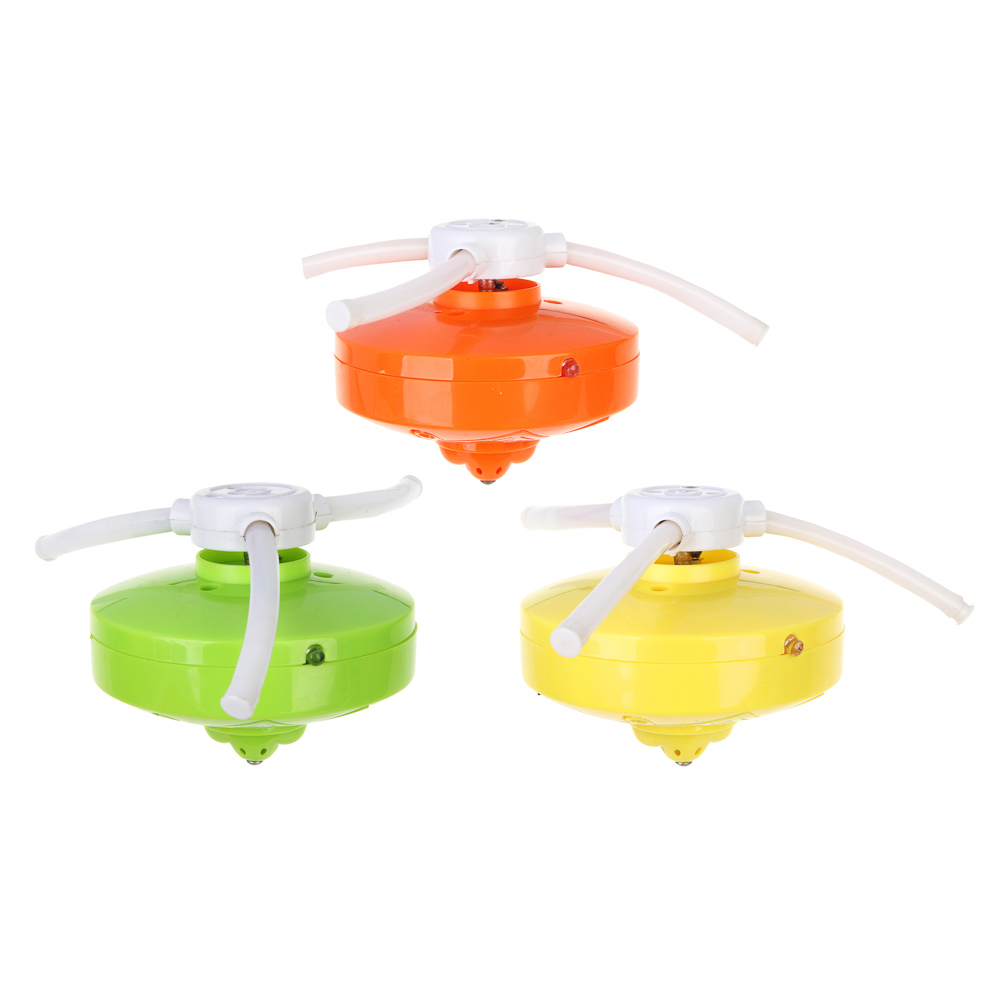 ИГРОЛЕНД Рыжий Волчок музыкальный светящийся, 6,6x6,8x11,3 см, 3xАА, ABS - #2