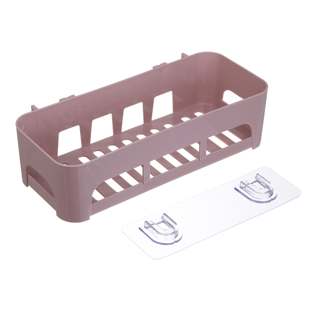 VETTA Classic Полка настенная прямоугольная (глубокая), пластик, 26x10,5x6,5 см, пудровый - #2