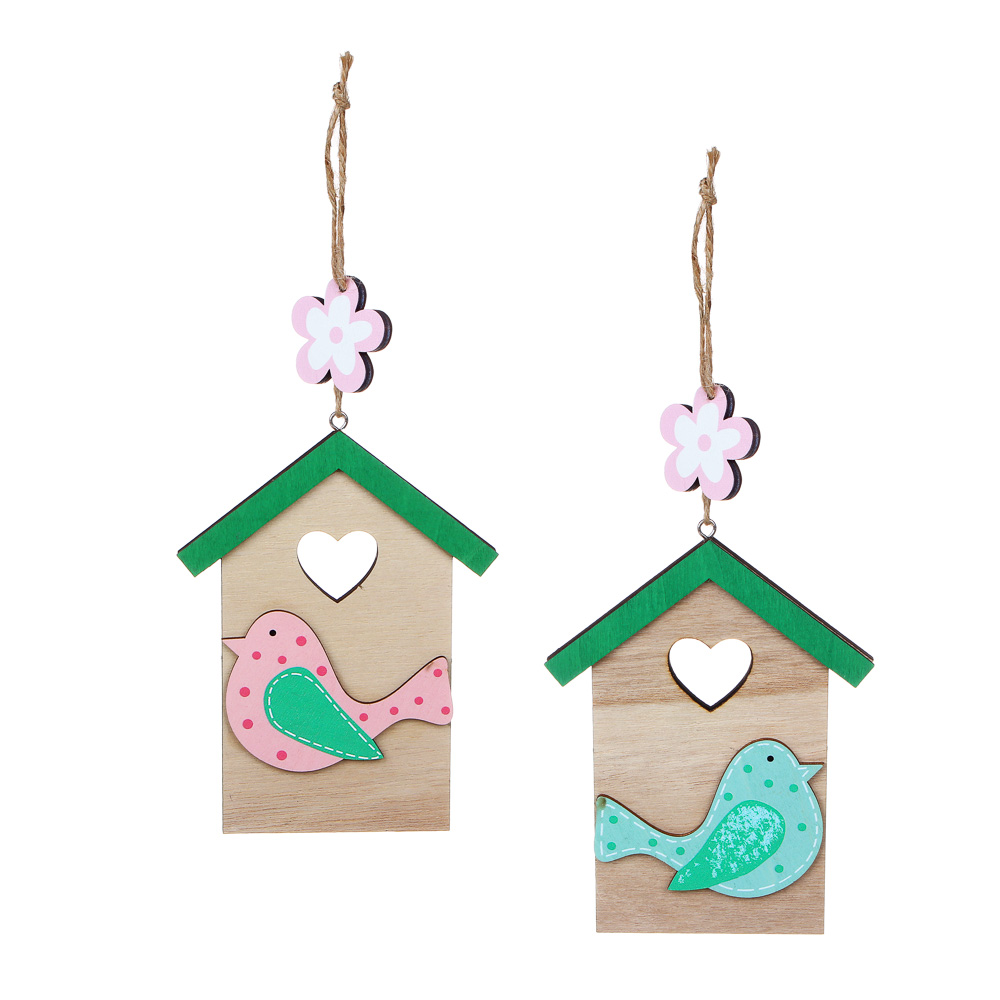 INBLOOM Подвеска декоративная садовая Скворечник, 28 см, МДФ, 2 дизайна - #1