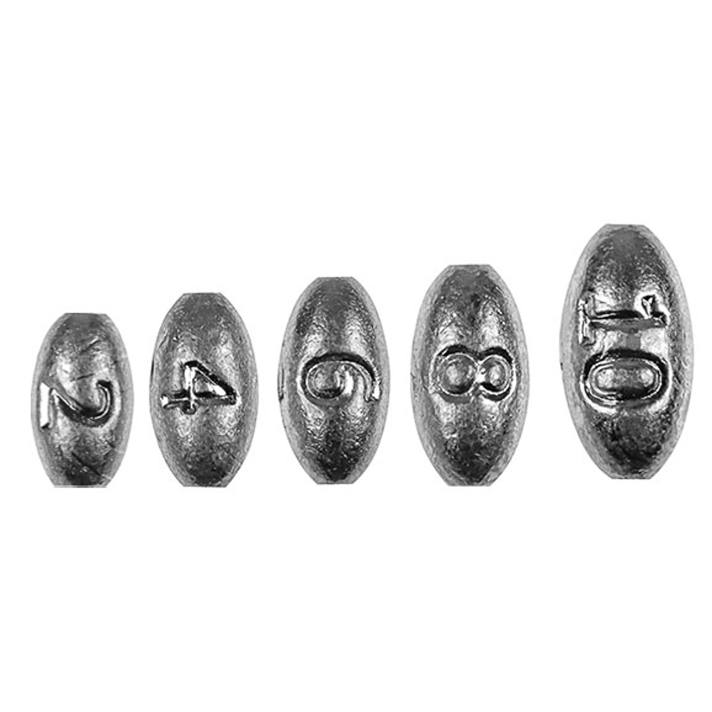 Набор грузов "Оливка" тм AZOR FISHING, 3шт, 2г, 4г, 6г, 8г, 10г, 5 видов - #1