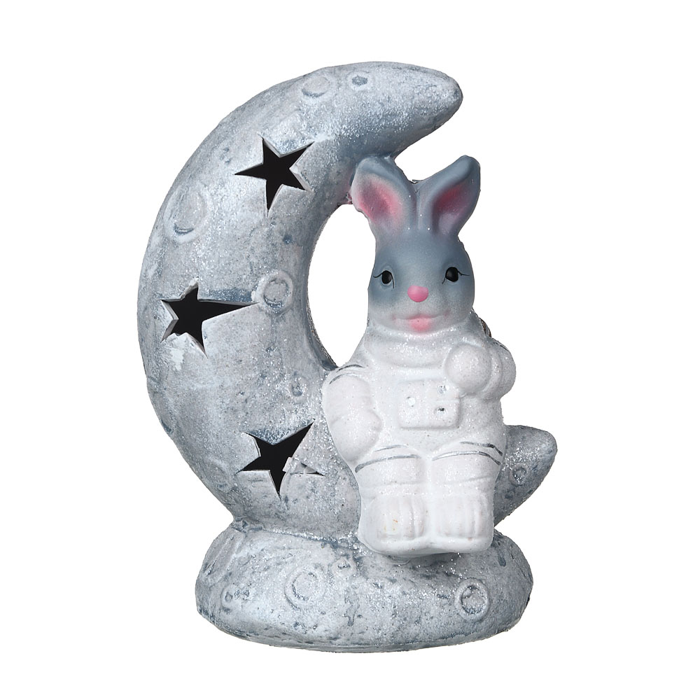 СНОУ БУМ Фигурка в виде кролика с подсветкой, керамика, 12,3x8x16,5 см, арт 8, 2 вида - #3