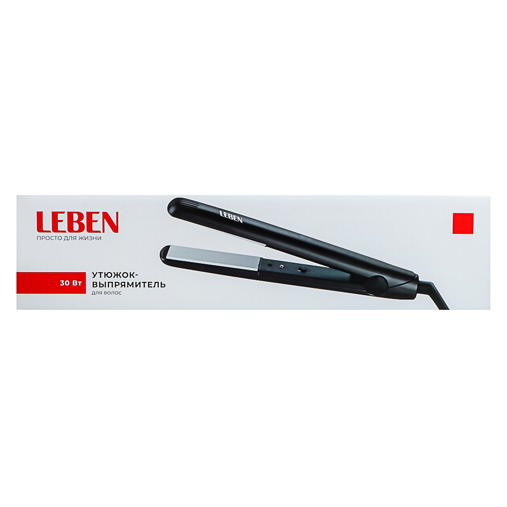 LEBEN Утюжок-выпрямитель для волос, 30Вт, нагрев 200гр.С - #9