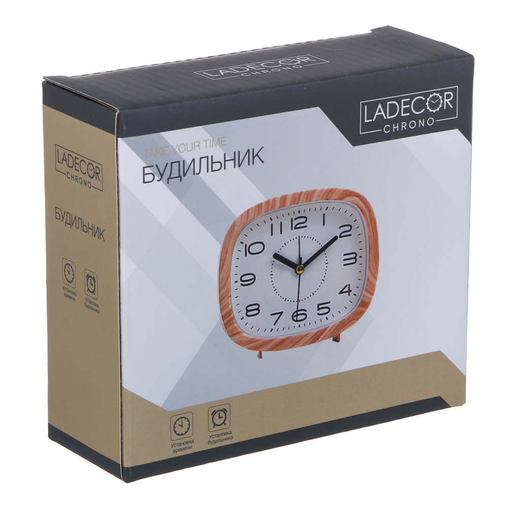 LADECOR CHRONO Будильник, 12,3x10,6x3,8 см, 1хАА, пластик - #5