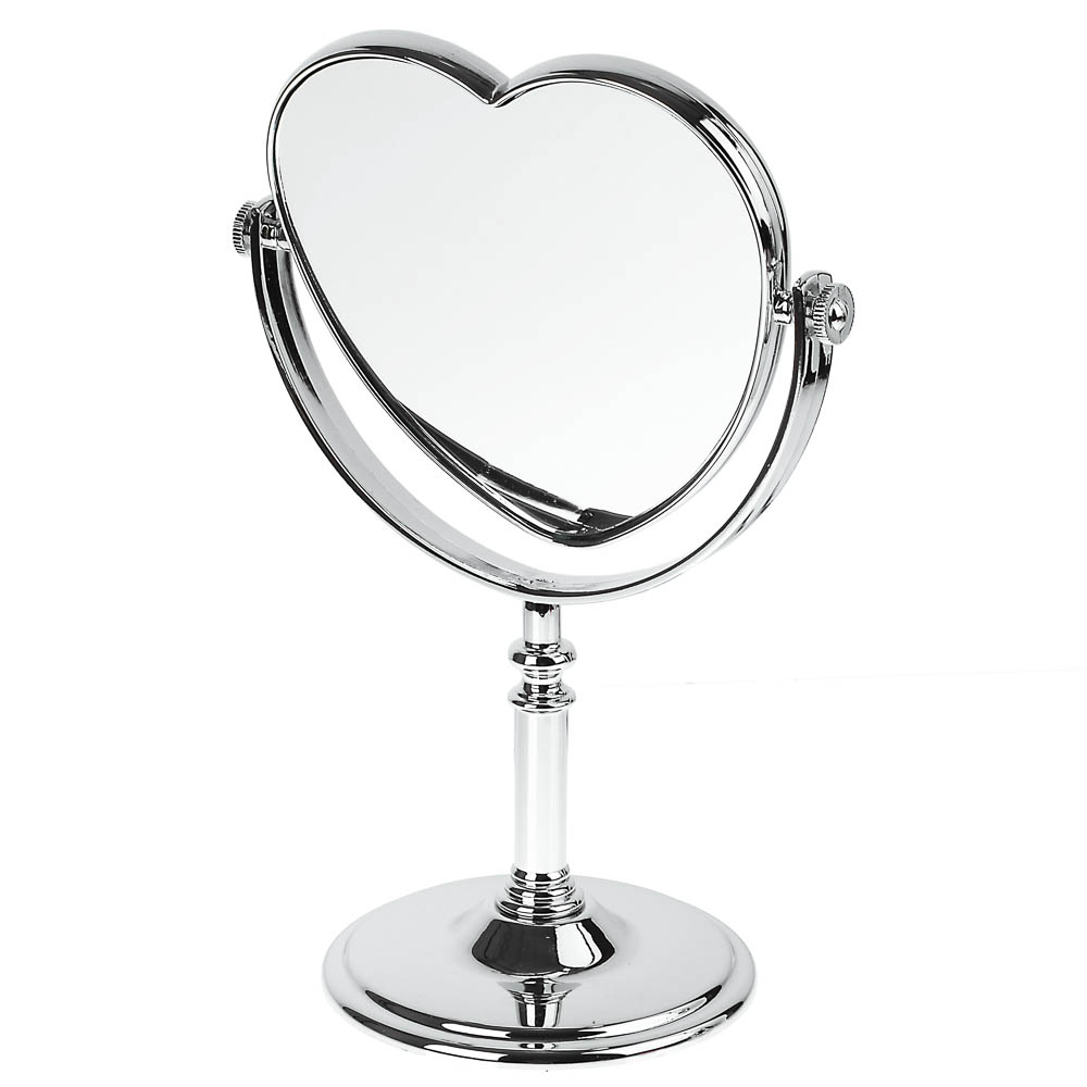 ЮНИLOOK Зеркало настольное, пластик, стекло, 16-17,5x26-28,5см, 3 дизайна - #5