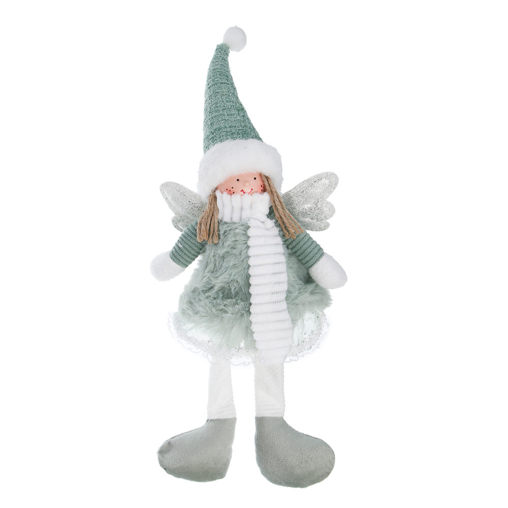 СНОУ БУМ Сувенир Ангелочек 27+11 см, полиэстер, зеленый - #1