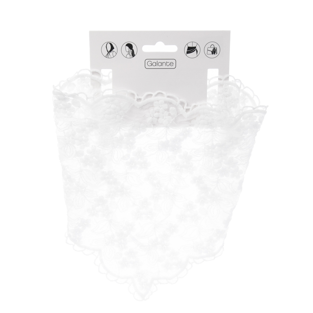 Косынка, 100% полиэстер, тм GALANTE, р-р 62*40*40, белая, #1 - #6