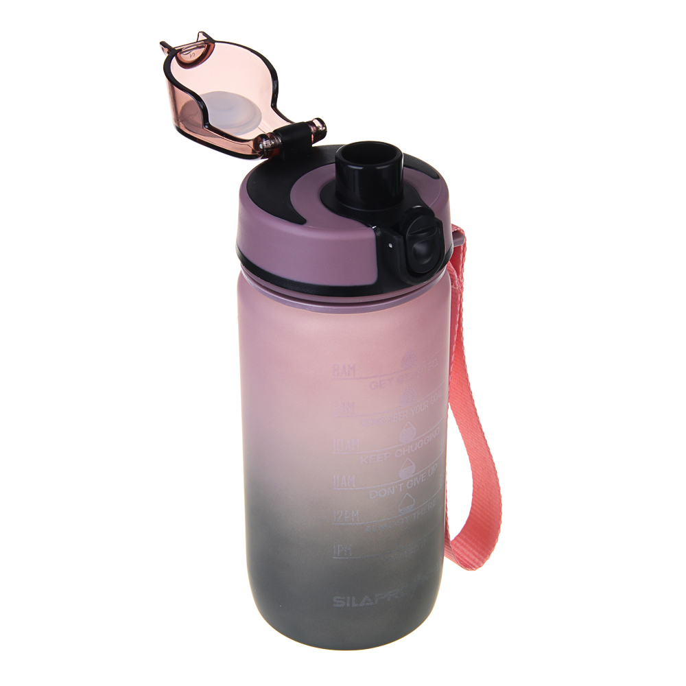 SILAPRO MAX Бутылка спортивная с замком, ULTIMATE GREY -ELDERBERRY, 550мл, РС - #4