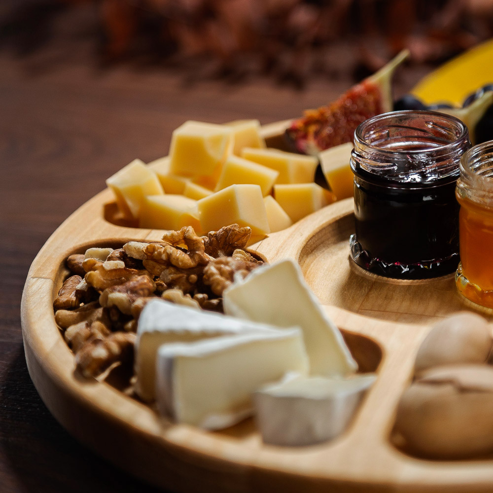 Менажница круглая 5 секций, d28х1,8см, береза - #5