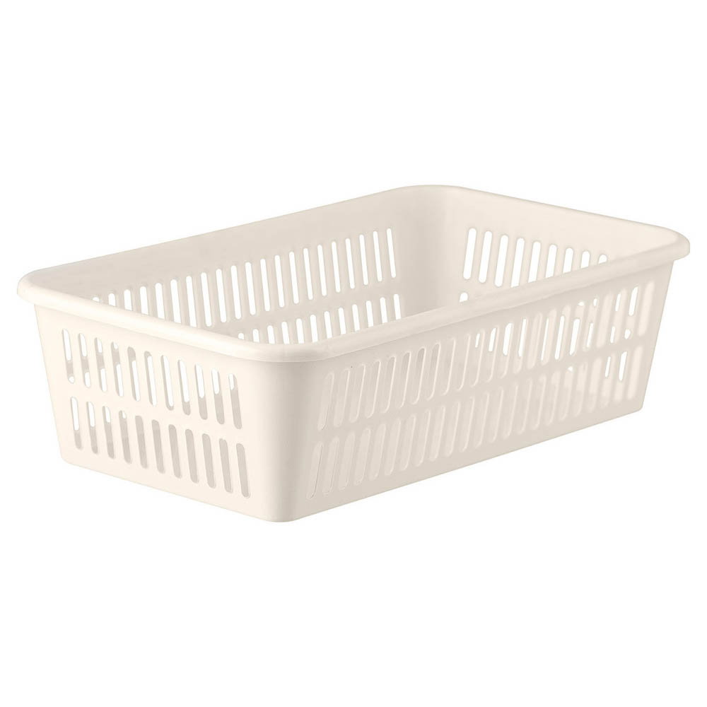 Корзинка универсальная 2л, 250х150х72мм, белый, серый, пластик - #5