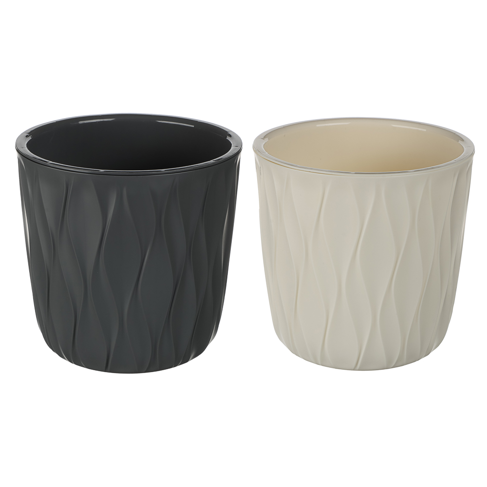 Горшок для цветов с дренажной вставкой Desert 3,6л, d182мм, h177мм, микс цветов - #2