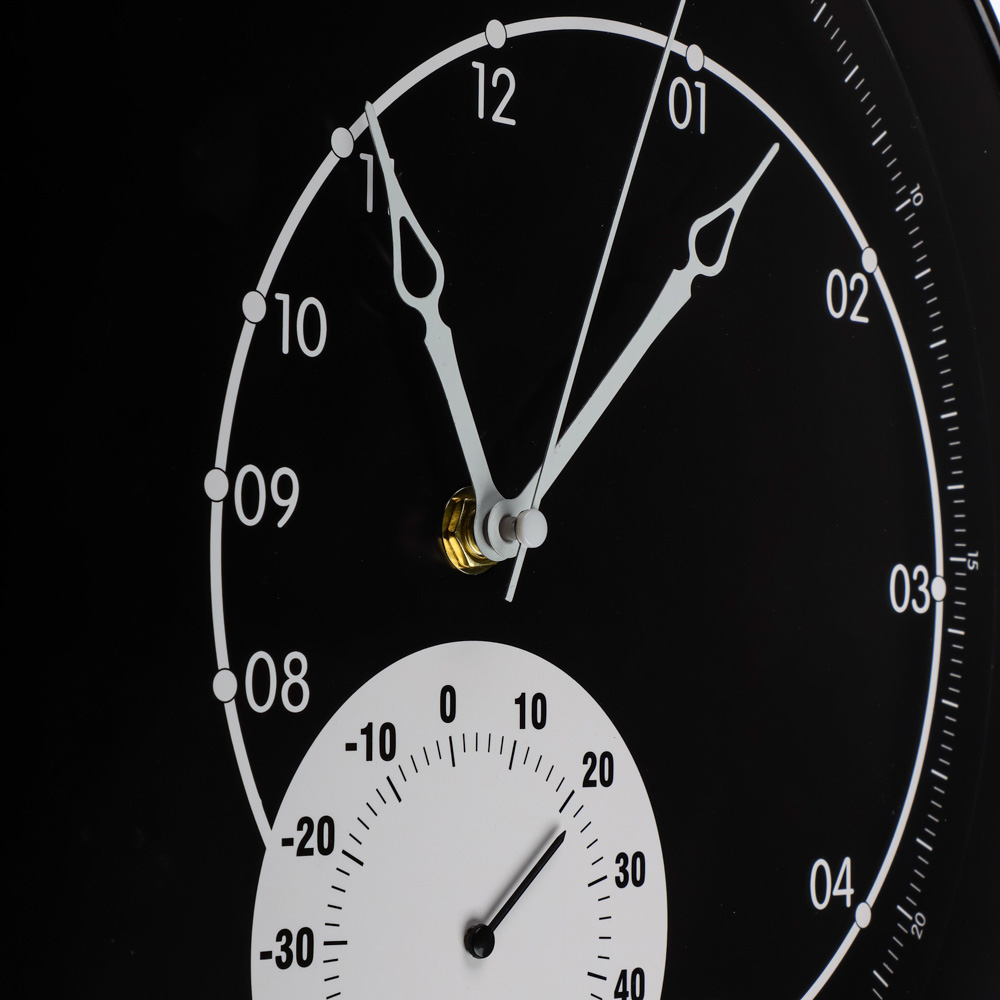 LADECOR CHRONO Часы настенные с термометром, пластик, стекло, d30,5х4,5см, 2 дизайна, ЧН-29 - #12