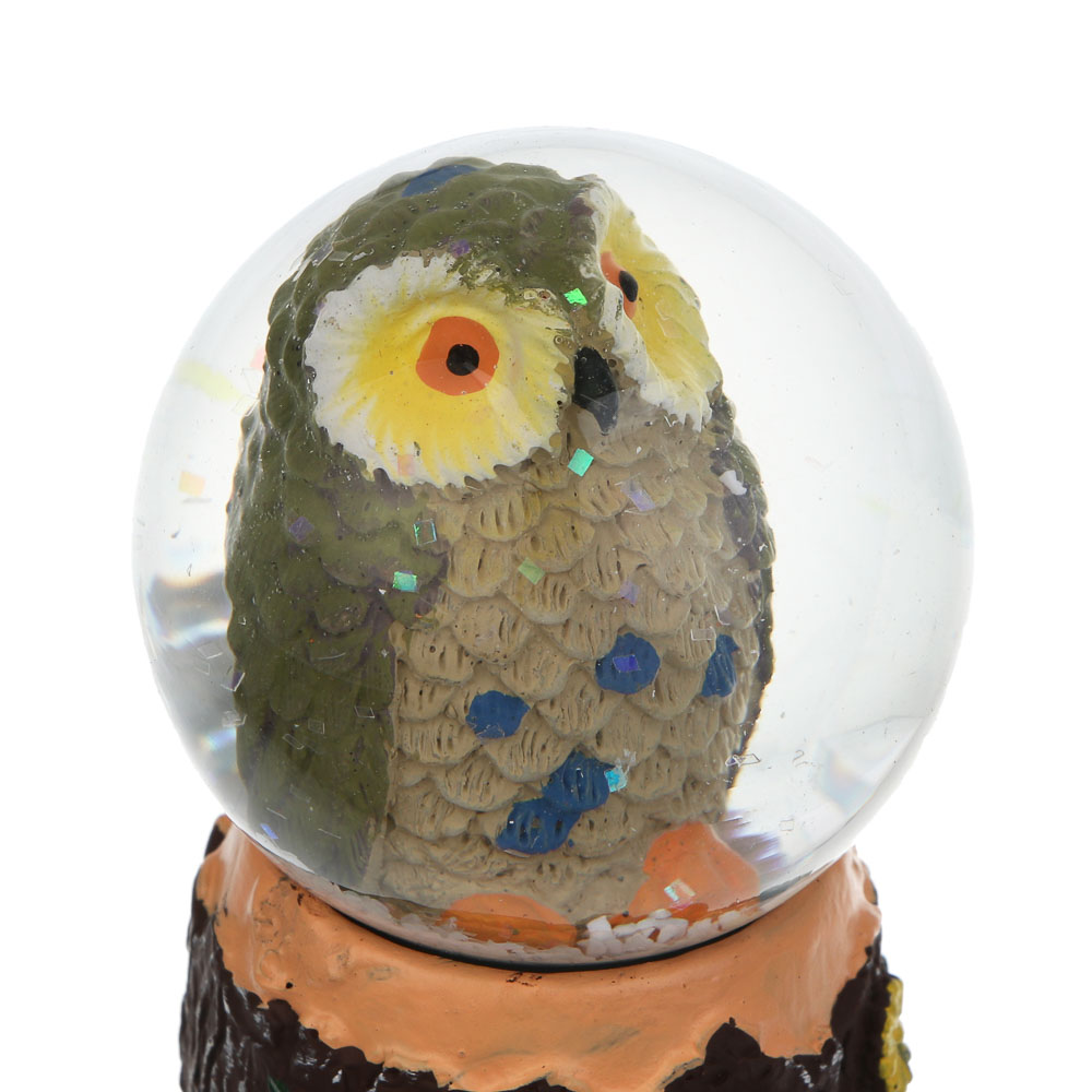 СНОУ БУМ Снежный шар Сова 4.5 см, полистоун, стекло - #2