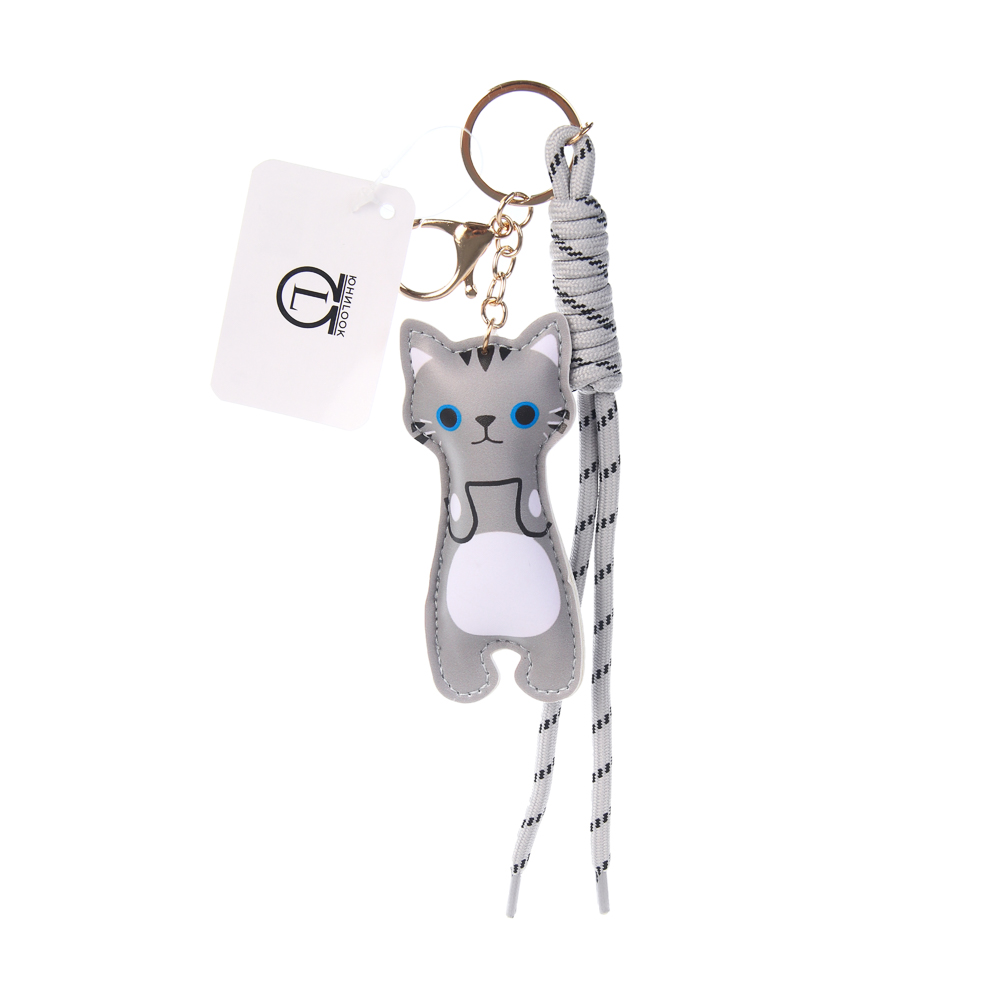 Подвеска брелок шнур паракорд и котик тм ЮL, ПУ, нейлон, металл, 9,5х4,5 см, 3 цвета - #5