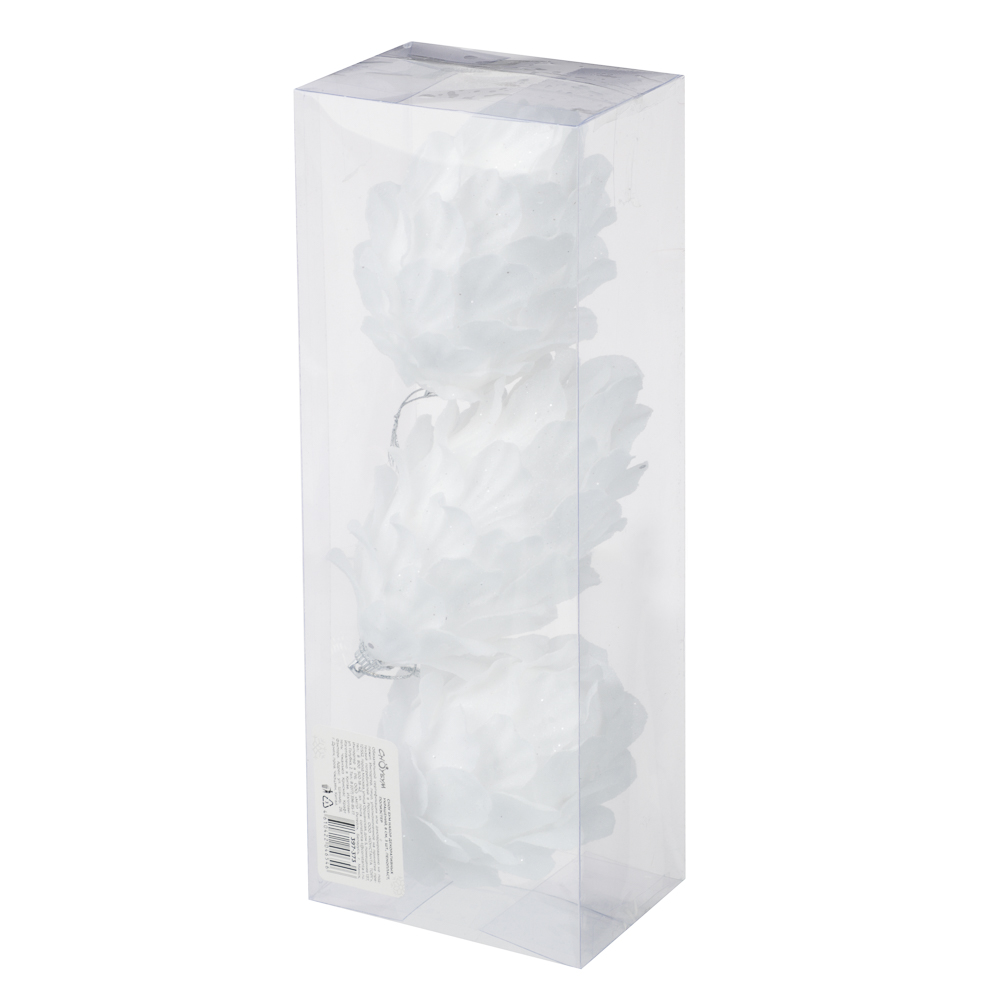 СНОУ БУМ Набор декоративных украшений 8 см 3 шт, пенопласт, полиэстер - #4