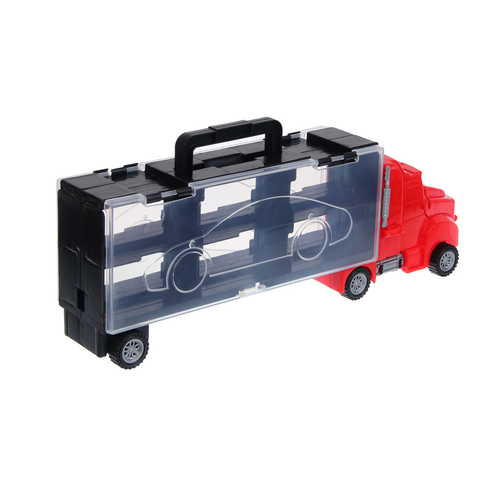 ИГРОЛЕНД Автоперевозчик, с запуском, 6 машинок, PP, 37х14,2х7,3 см, 2 дизайна - #14