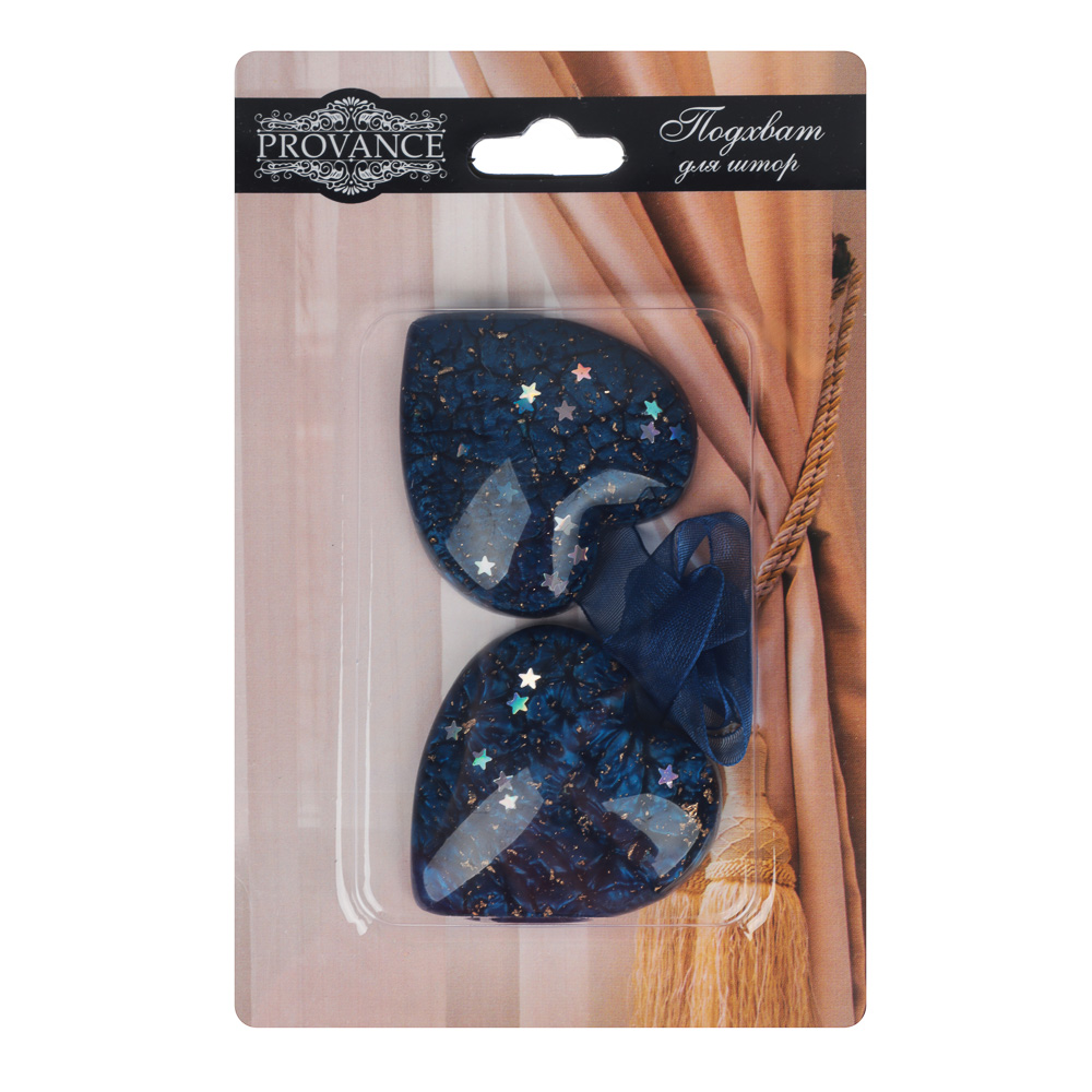 PROVANCE Подхват для штор магнитный 2-сторонний, "Сердце", 32см, d4см, 3 цвета - #6