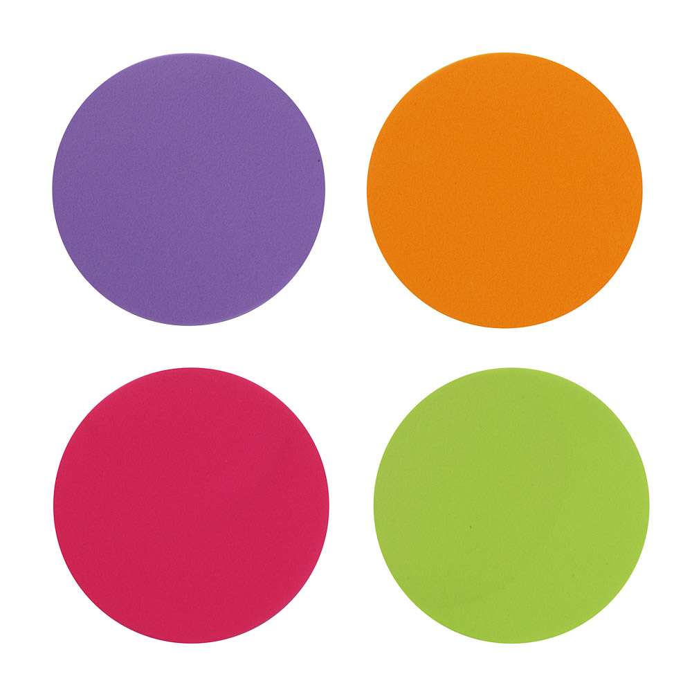 Набор спонжей для макияжа 4 шт тм ЮНИLOOK , латекс, d5,5см, 4 цвета - #1