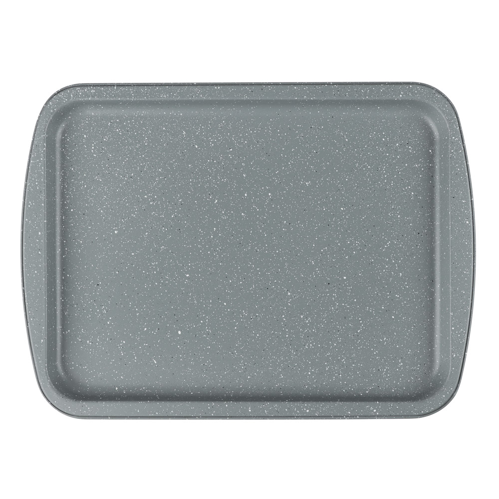 SATOSHI Буко Противень плоский, 36,5х27х1,7см, угл.сталь, антипригарное покрытие "Мрамор" - #5