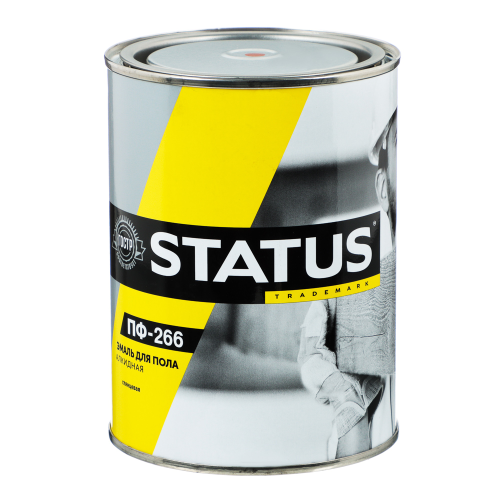 STATUS Эмаль ПФ-266 Красно-коричневая 0,8кг (для деревянных поверхностей, ДСП, ДВП, ОСБ) - #1
