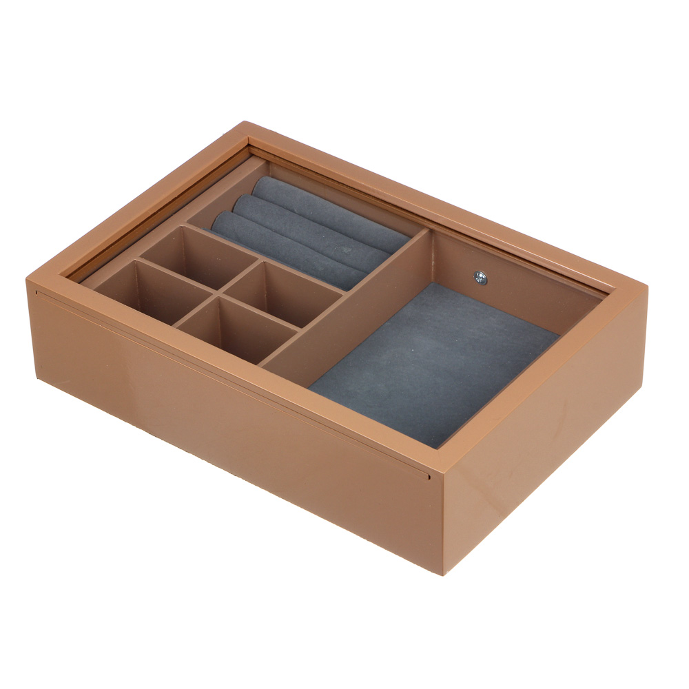 Шкатулка для украшений, полиэстер, 25,5x17,5x6,5 см, арт.07-20 - #4