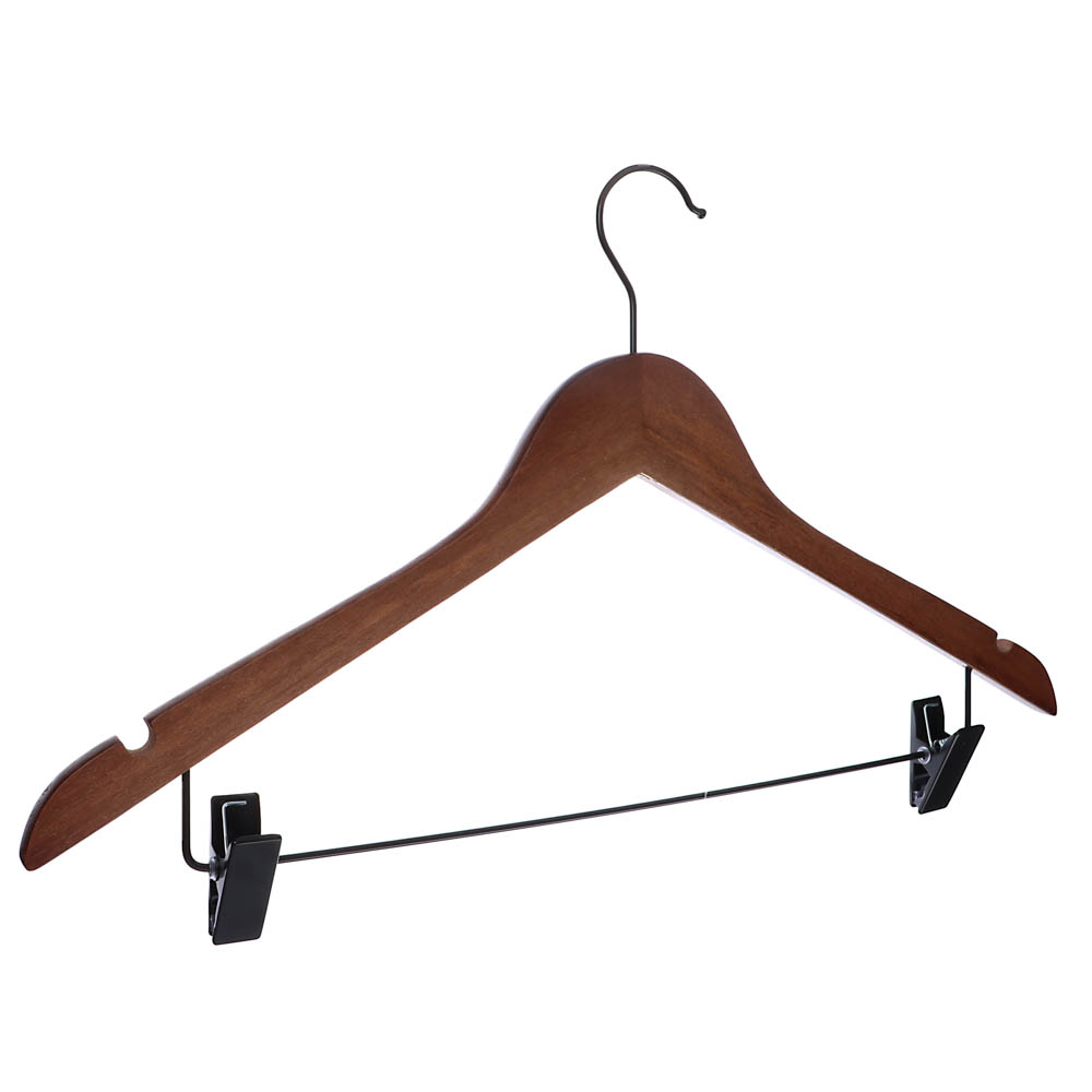 Вешалка для одежды Vetta "Ренуар" деревянная с клипсами, 45 см - #2