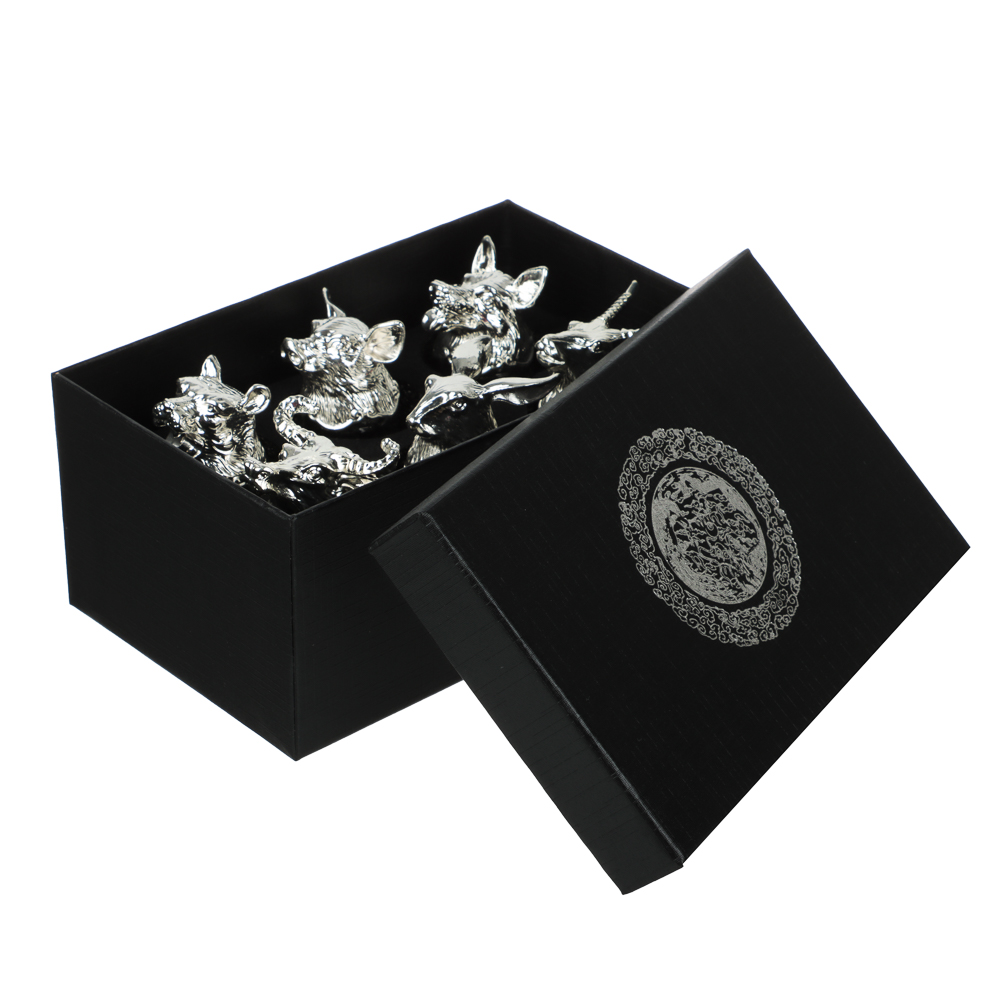 Набор стопок перевертышей тм MILLIMI, 30мл, серебро, стекло, 6шт - #9