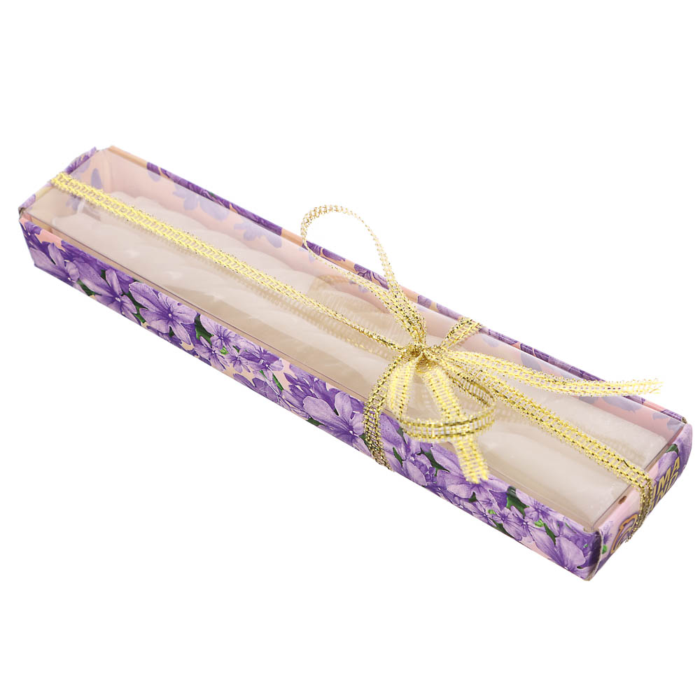 Набор свечей витых, 1,5x15 см, 2 штуки, аромат ваниль, белый - #2